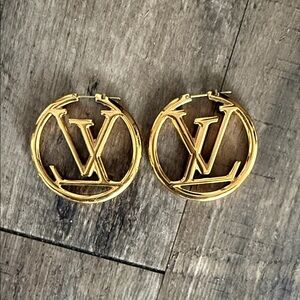 Louis Vuitton Gold Hoop Earrings